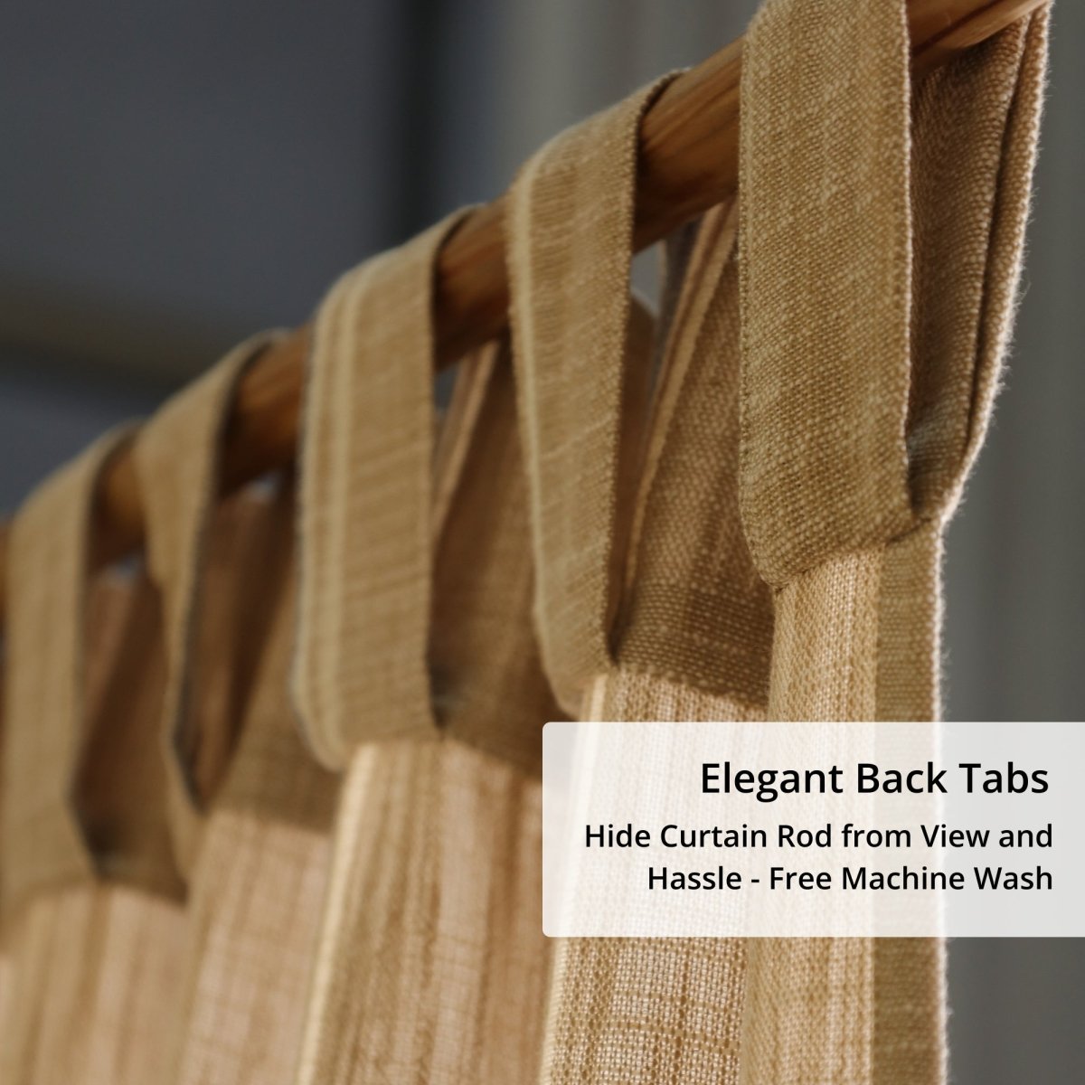 Beige & Blue Handwoven Cotton Striped Curtain | 7 ft/9 ft Length