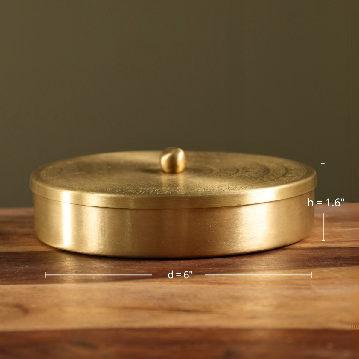 Brass Masala Box - Spice, Masala Storage Organizer Masala Dabba for Everyday Kitchen Use | Handmade in India