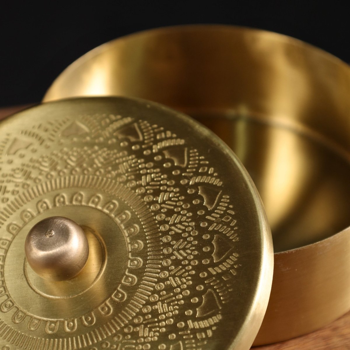 Brass Masala Box - Spice, Masala Storage Organizer Masala Dabba for Everyday Kitchen Use | Handmade in India