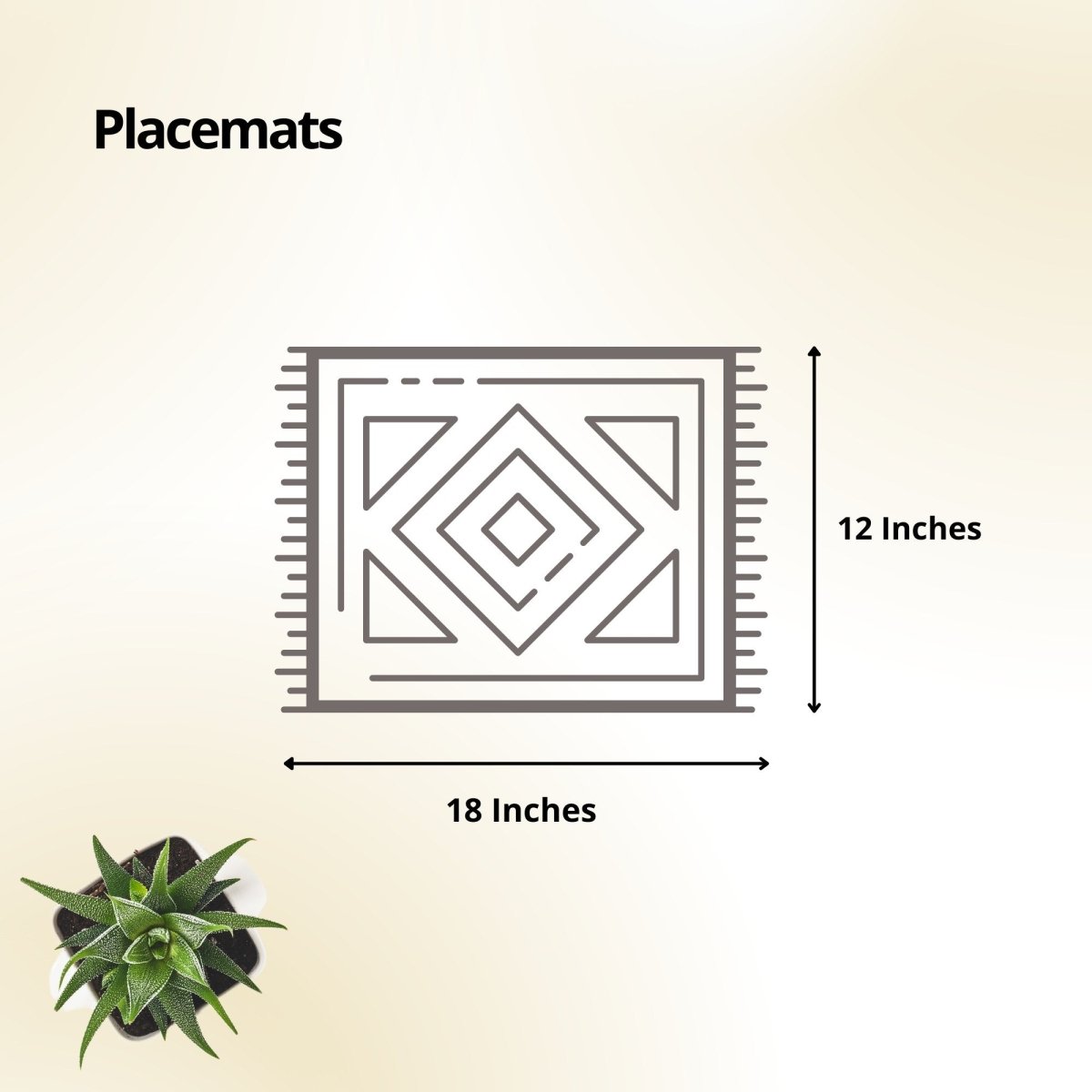 Handmade Dining Table Mats in Black (Set of 2/4/6) | Eco Friendly Tableware Sustainably Handwoven from Natural Grass