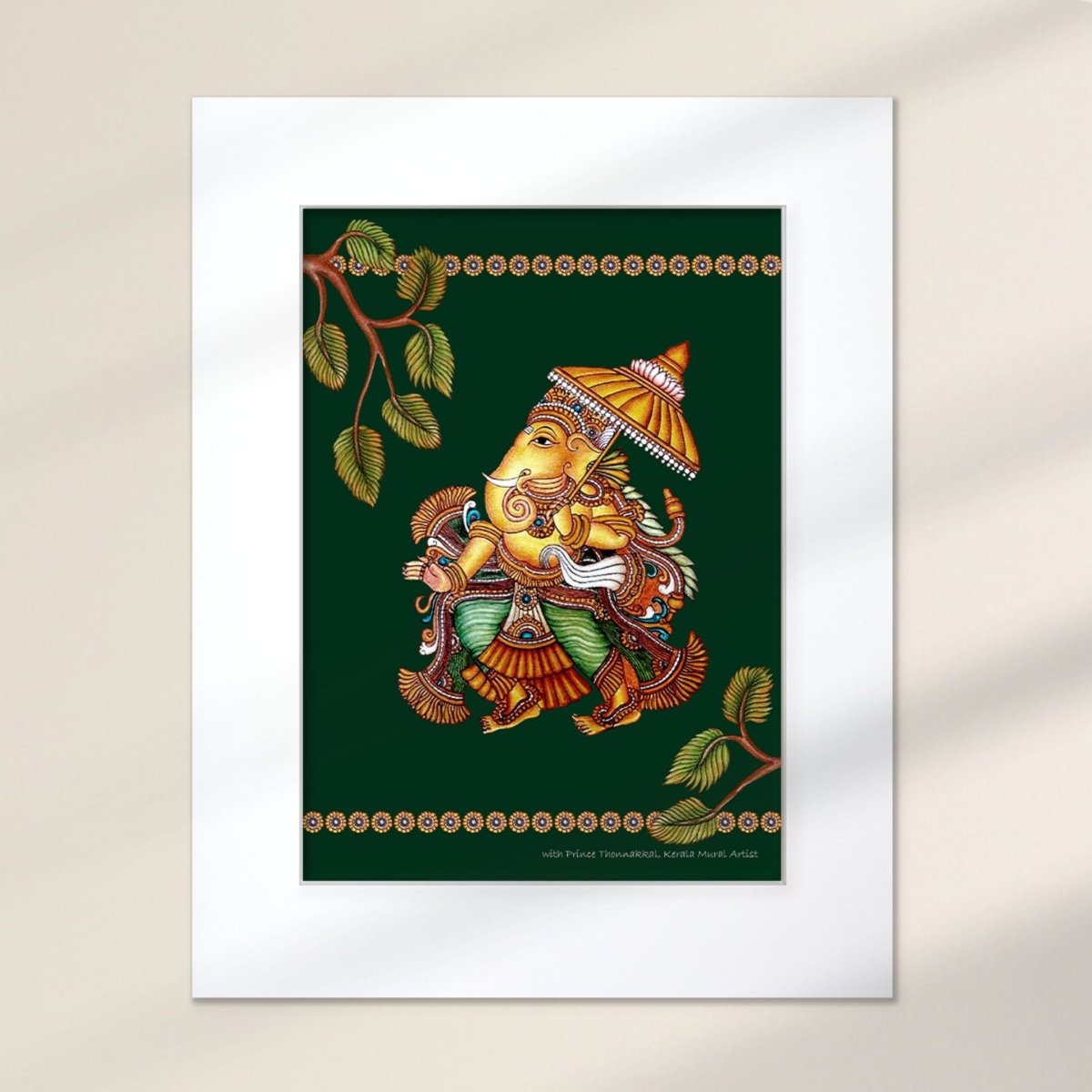 Kerala Mural Art | Wall Painting of Ganesha
