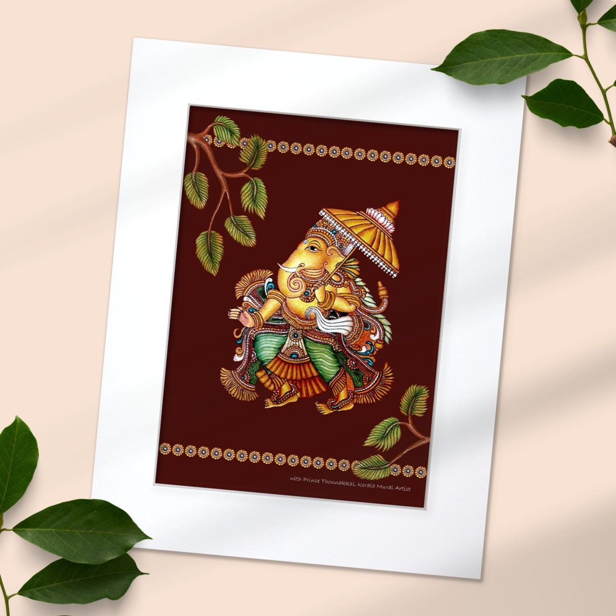 Kerala Mural Art | Wall Painting of Ganesha
