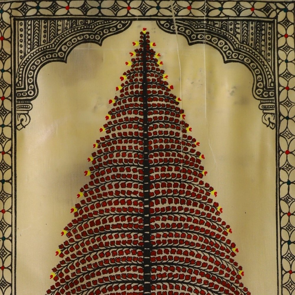 Pattachitra Mahogany Tussar Art Painting