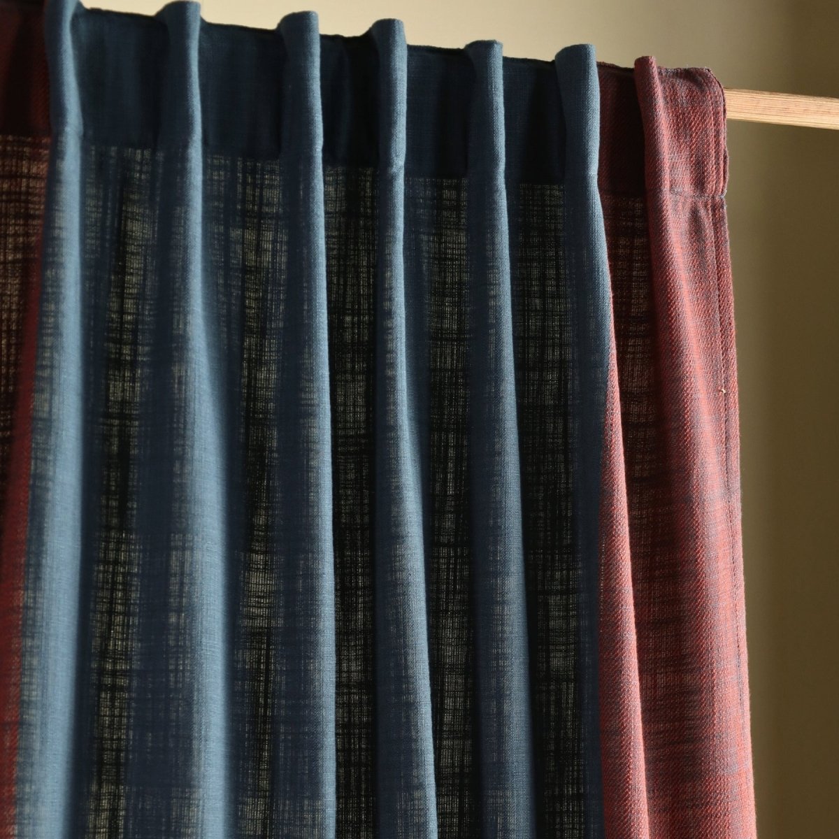 Pure Cotton Door Curtain in 7ft |Navy Blue Colour | Gentle Machine Wash or Hand Wash | Chintz Collection