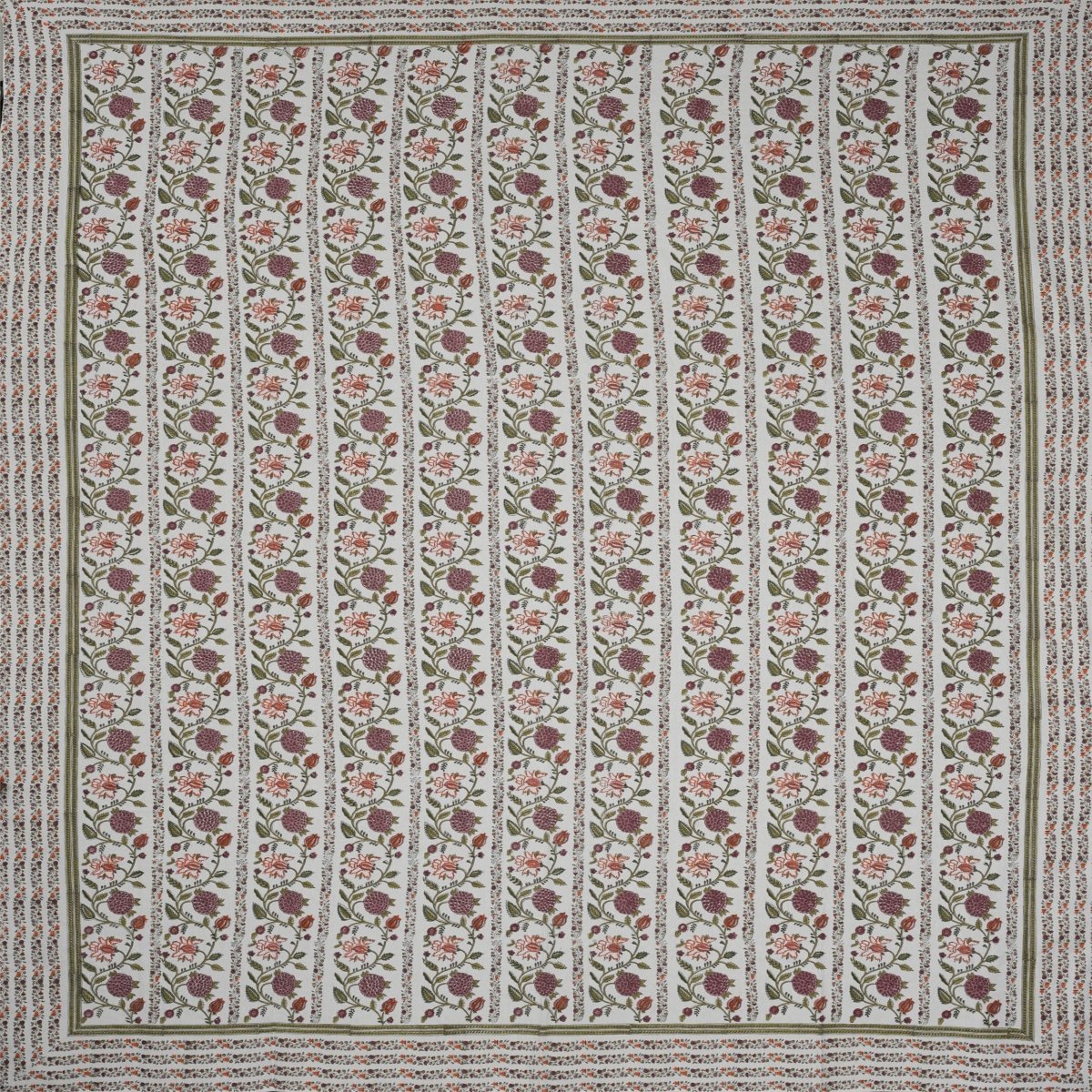 top view of floral printed double bed sheet