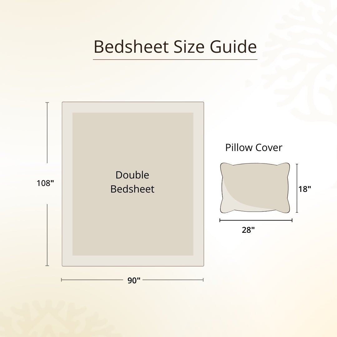 Pure Cotton Double Bedsheet Set With 2 Pillow Covers | Hand Printed In Cypress Pink | Handmade In India