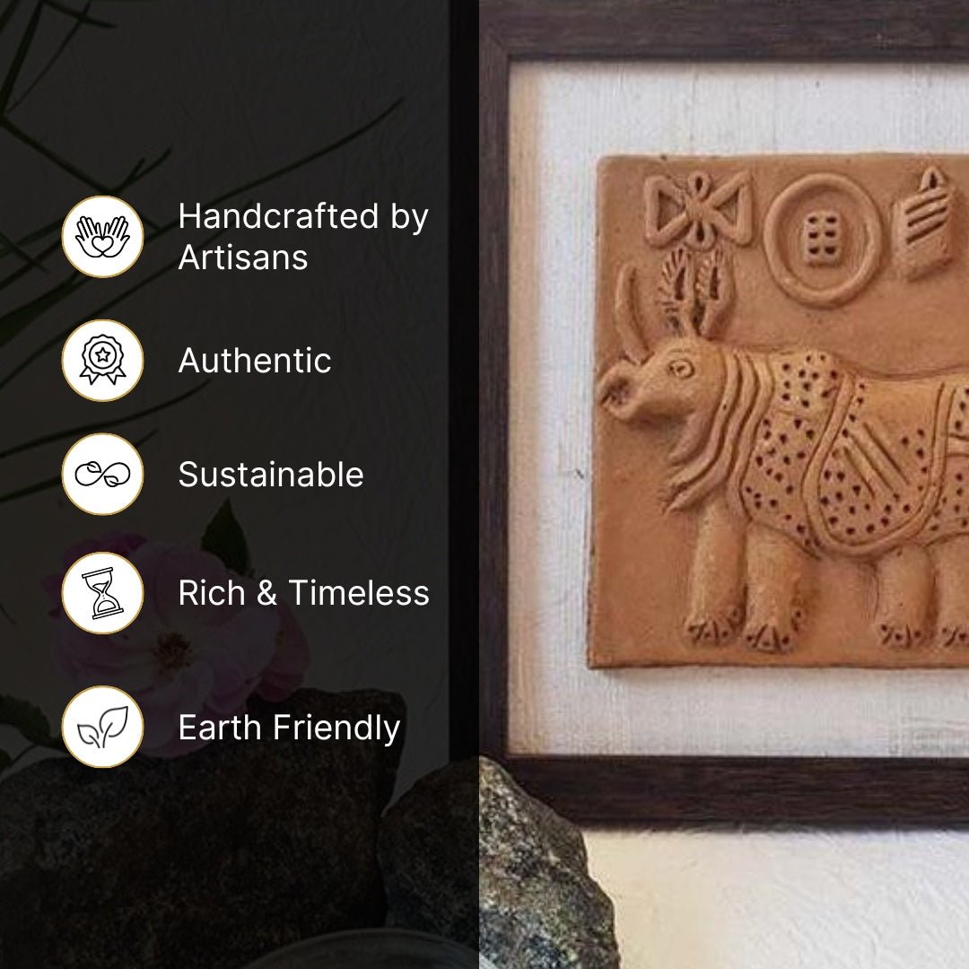 Replica Terracota Harappan Rhinoceros Seal