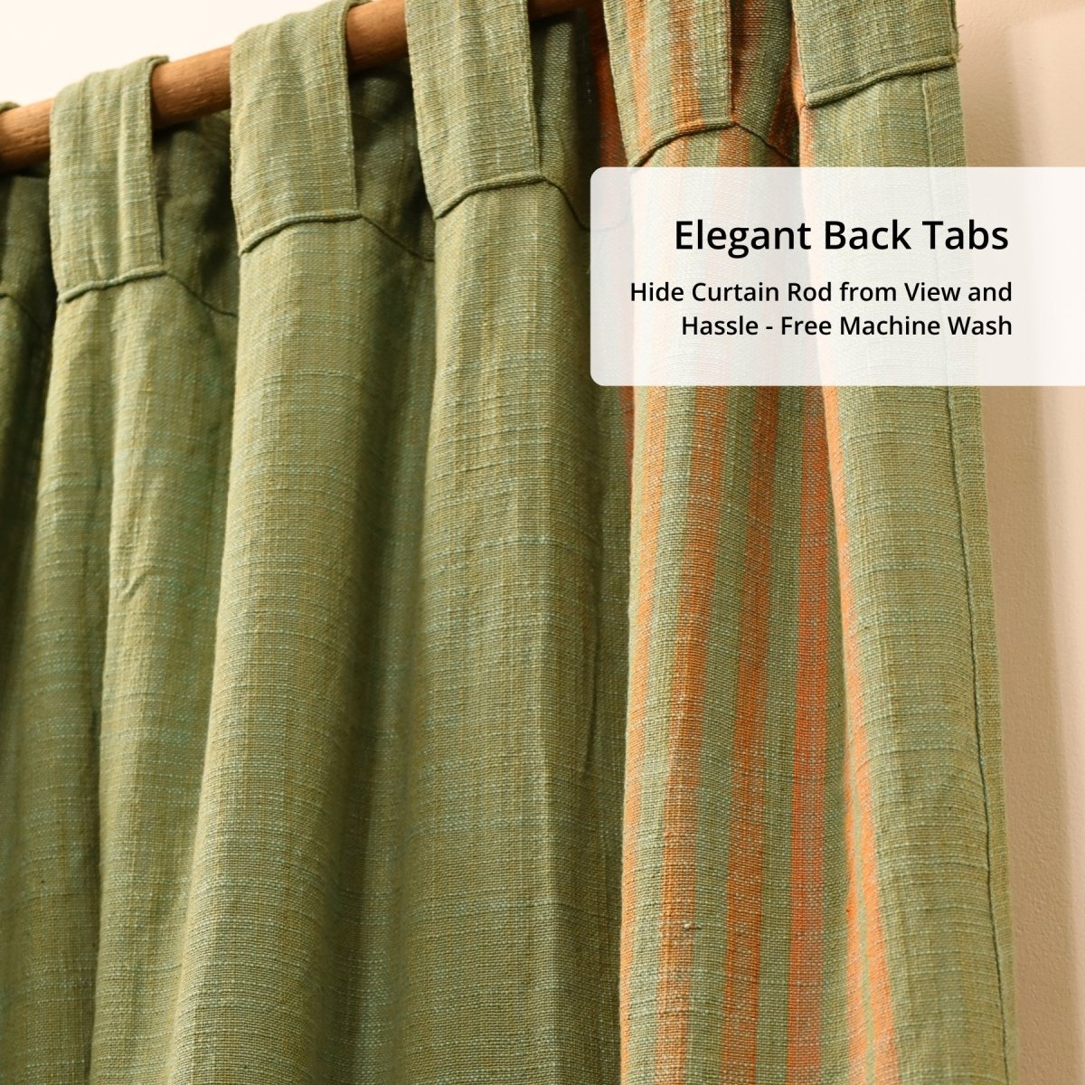 Sage Teal Cotton Door Curtain | Length 7ft | Marigold Collection