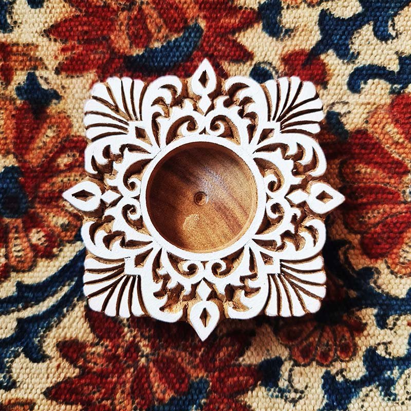 Tealight Holder Made With Wooden - Art Piece