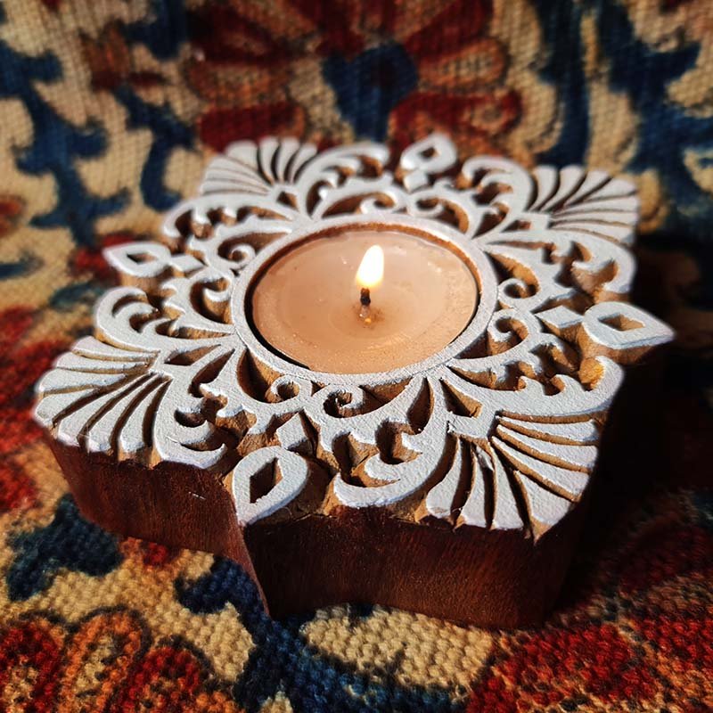 Beautiful Wooden Tealight Holder for Decor & Gifting
