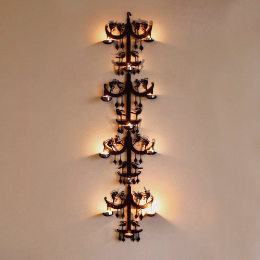 Bastar Tribal Wrought Iron Candle Stand