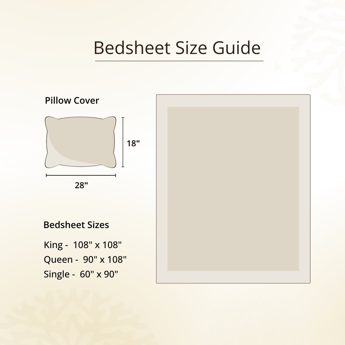 Beige & White Cotton Textured Bedsheet and Pillow Cover | Marigold Collection