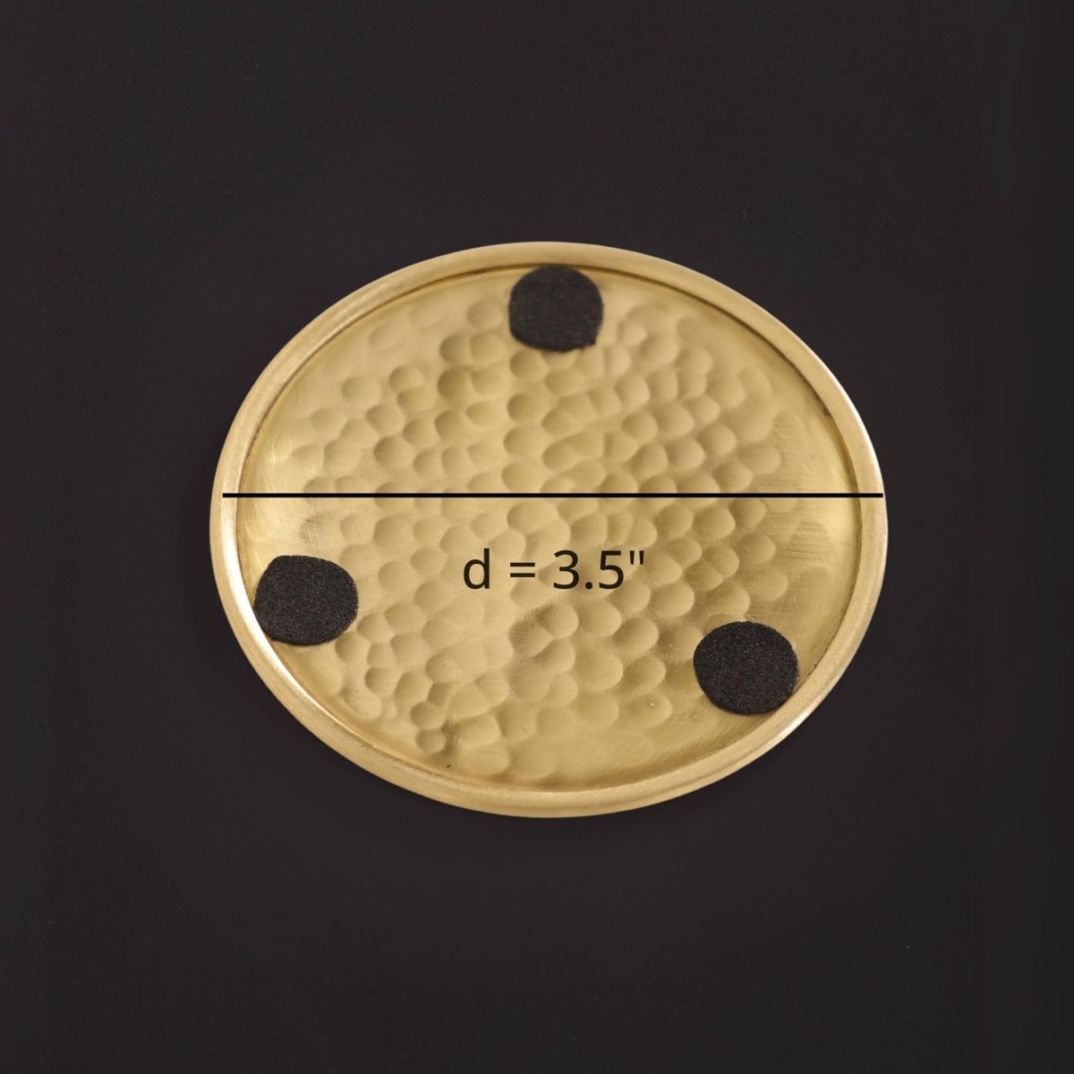 Brass Coasters - Set of 4/6 - Matt Finish Hammered Table Coasters For Drinks | Kitchen Decor Items
