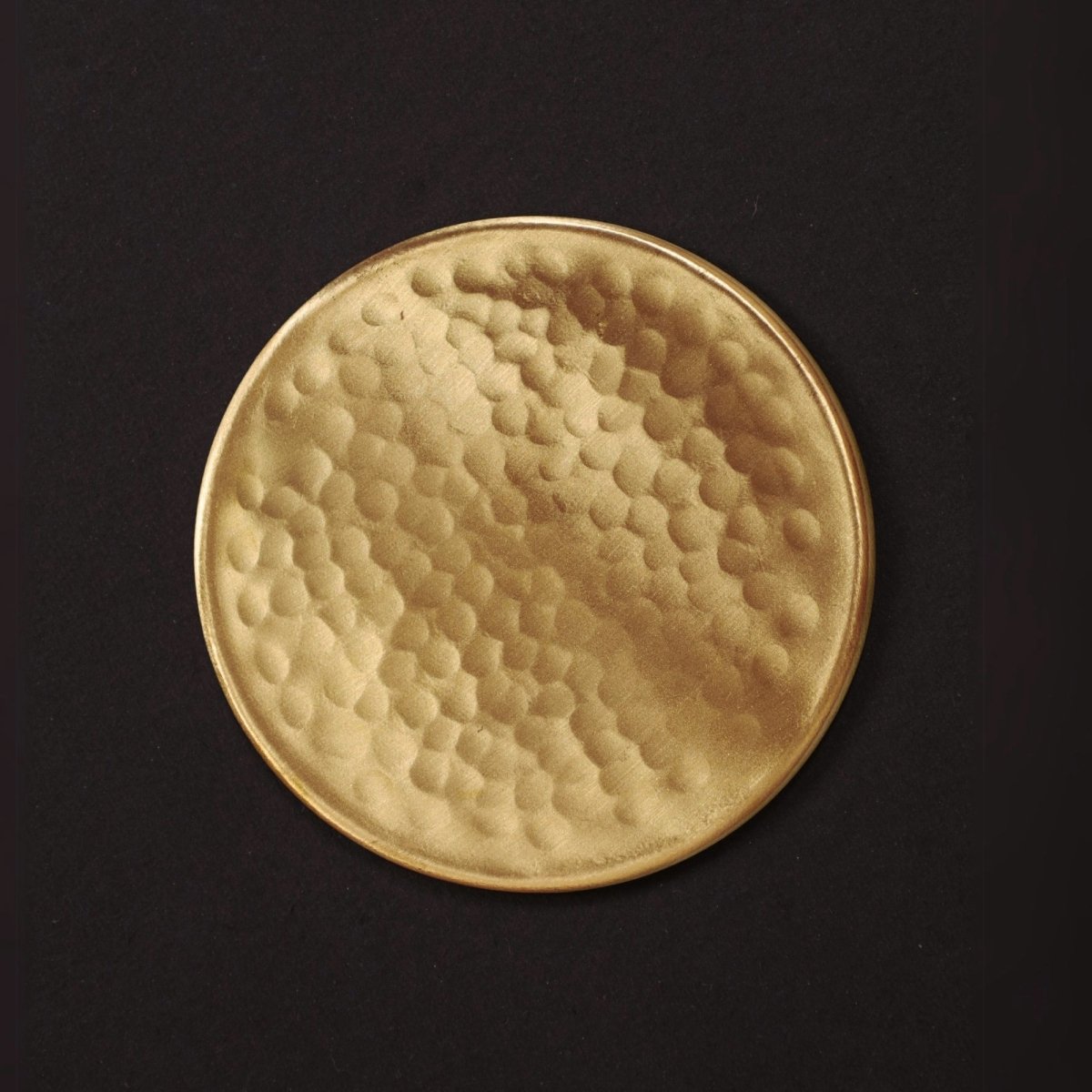 Brass Coasters - Set of 4/6 - Matt Finish Hammered Table Coasters For Drinks | Kitchen Decor Items