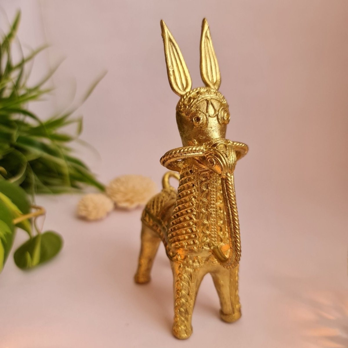 Dhokra Bankura Horse Figurine for Table Decor
