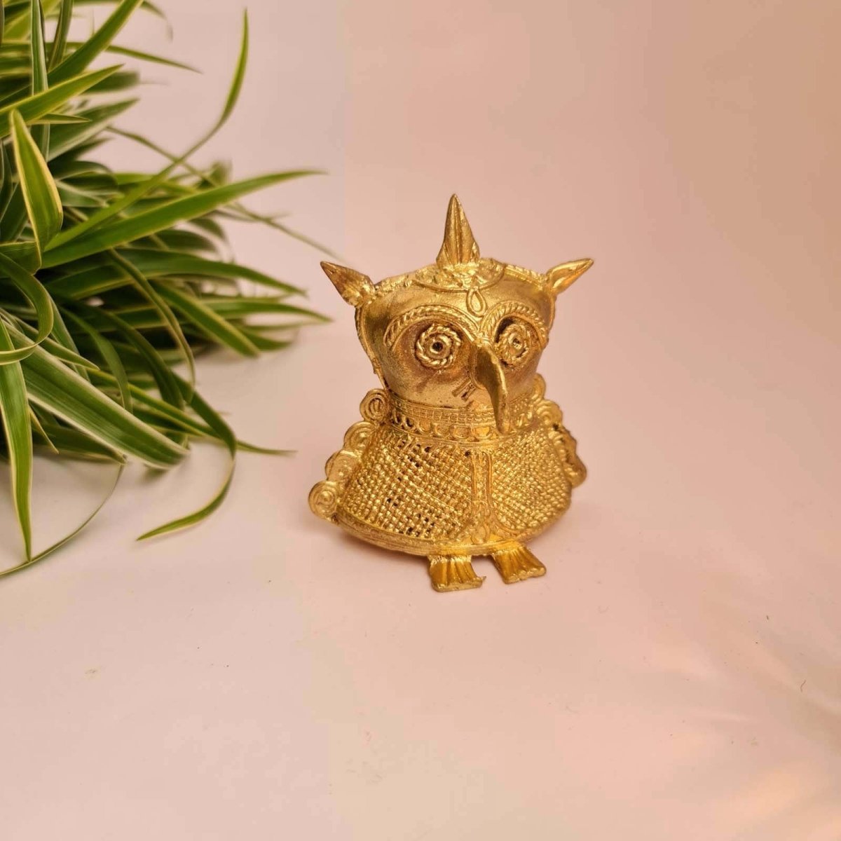 Brass Dhokra Owl Showpiece | Home Decor Handmade In India | Gift