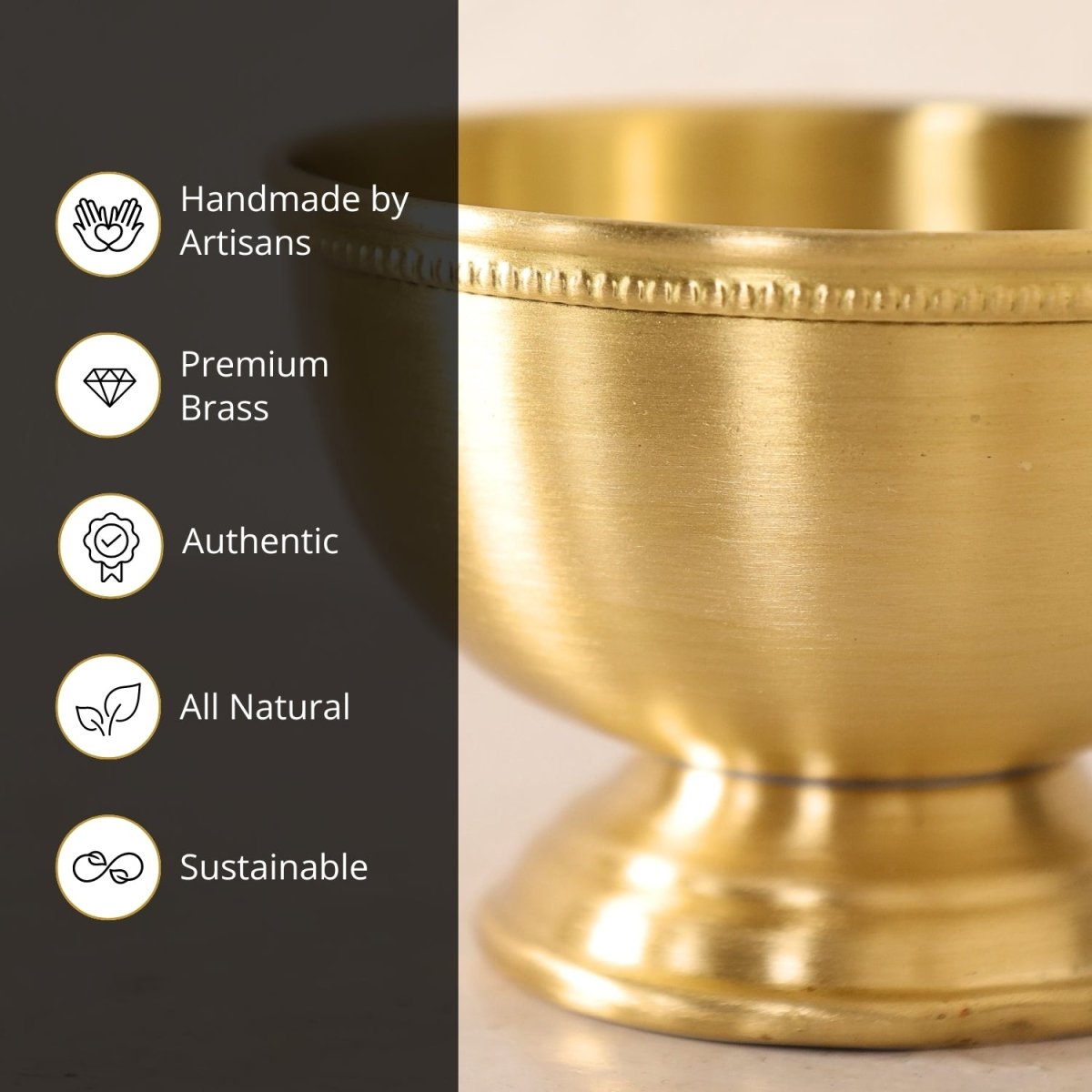 Brass Serving Bowls - 150 ML | Handmade in India