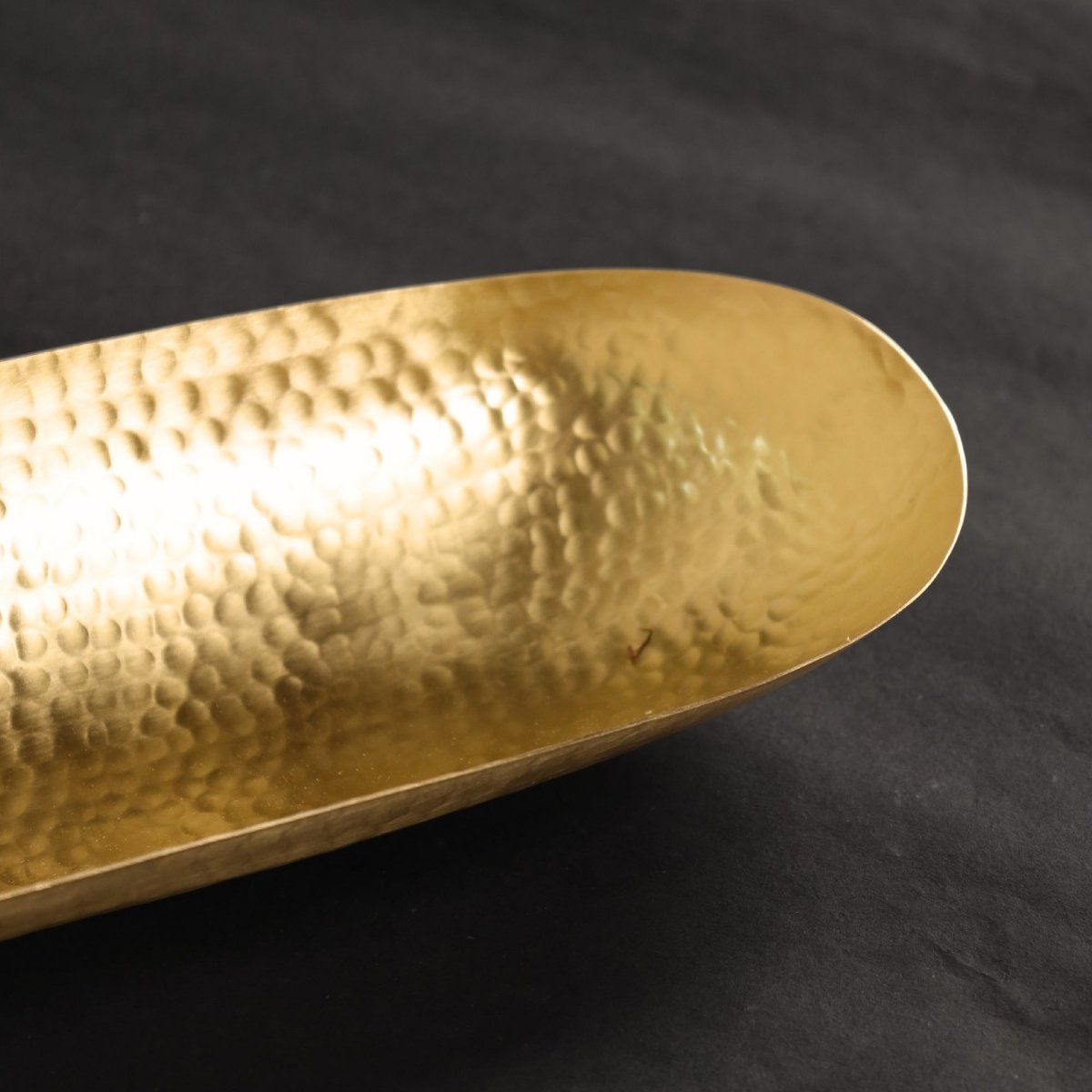 Brass Serving Tray Platter - Matt Finish Hammered Serveware | Kitchen Decor Items | Handmade In India
