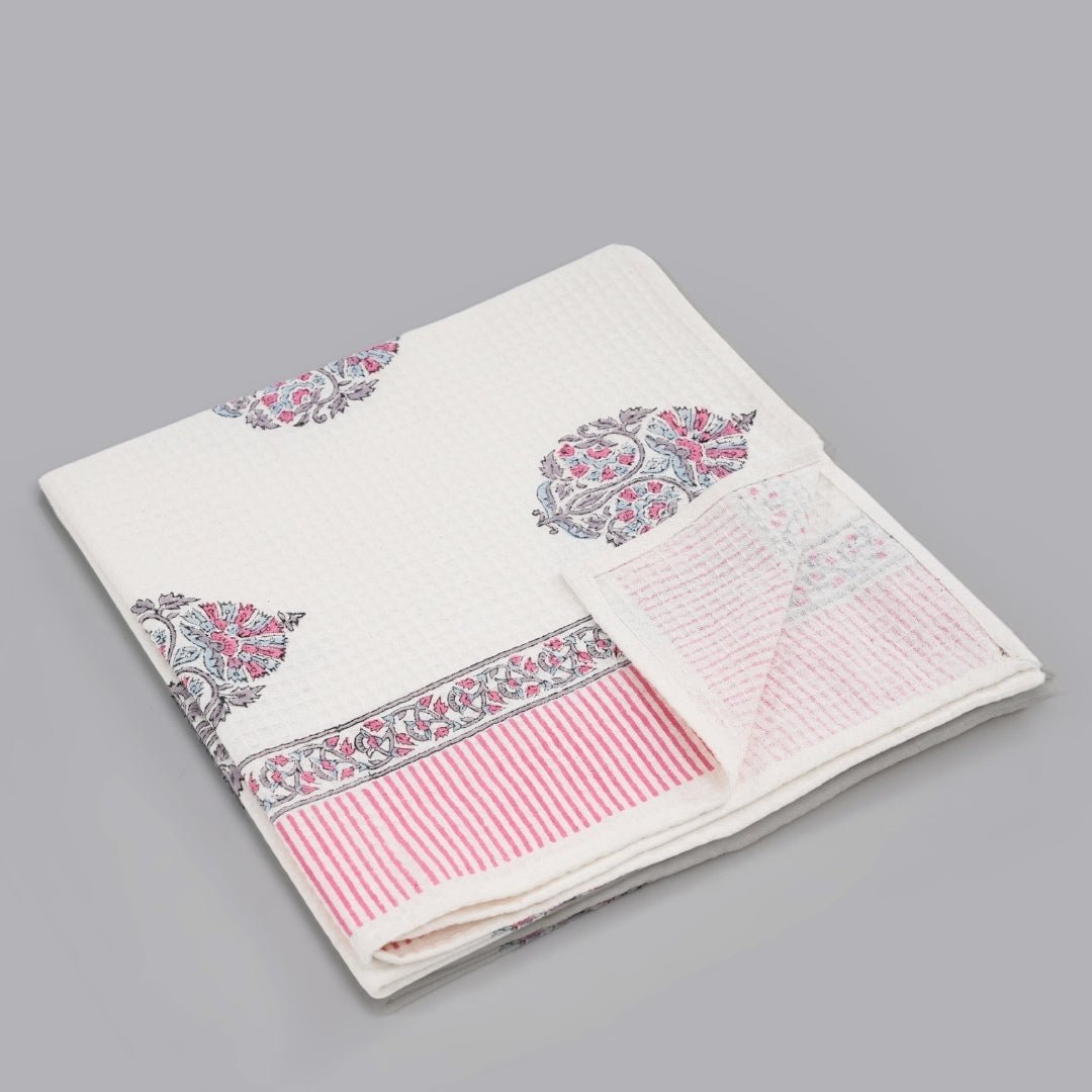 Handprinted Cotton Towels Sets for Daily Use