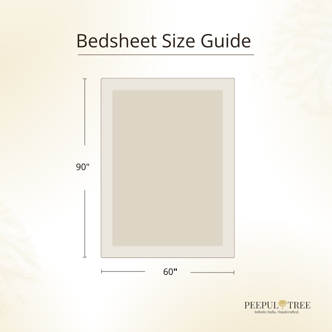 Cotton Quilt Handprinted In A Floral Pattern | Single Bed Size | Handmade In India