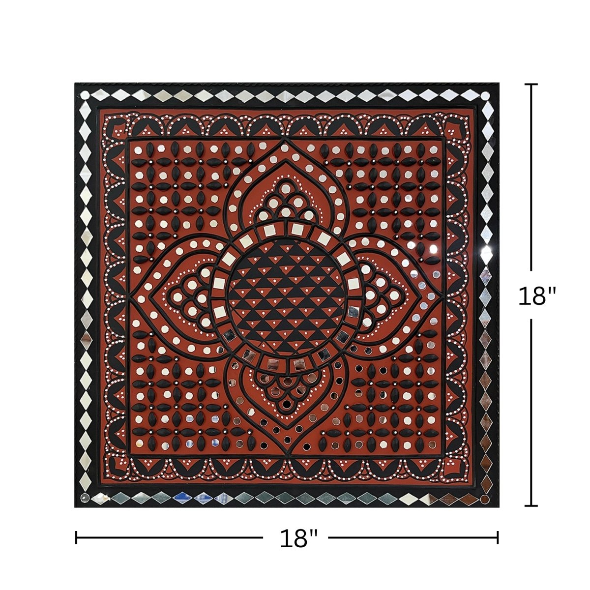 Artisanal earthen sparkle handmade mud art wall hanging, showcasing traditional craftsmanship