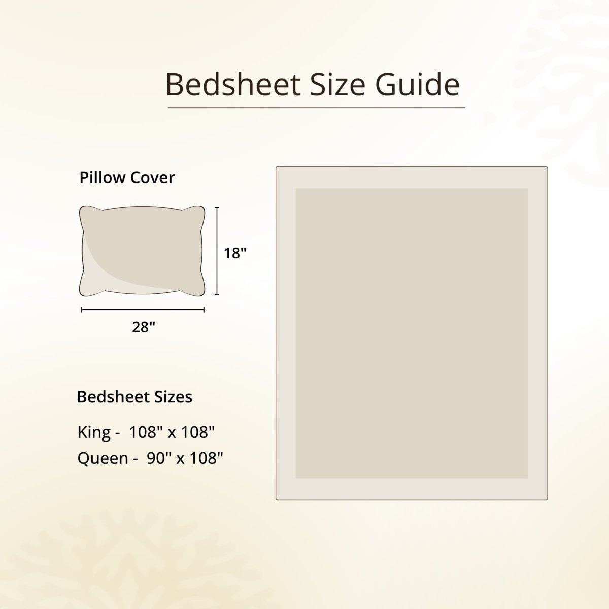 Fern Green & Off White Cotton Bedsheet with Pillow Cover | Marigold Collection