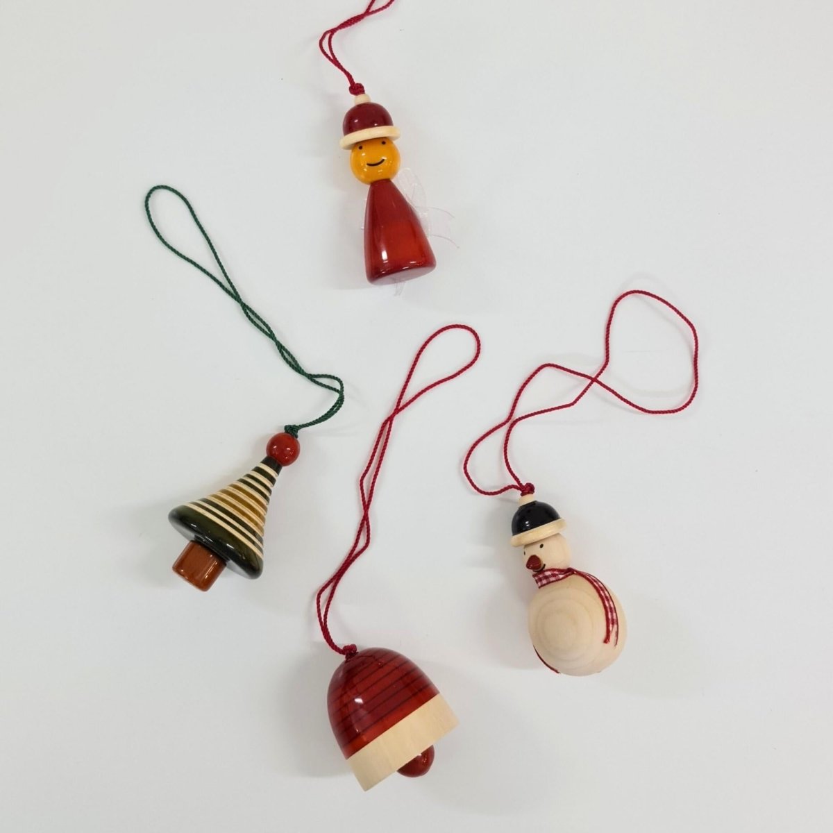 Handmade All Natural Wooden Decorative Ornaments(Set of 4)
