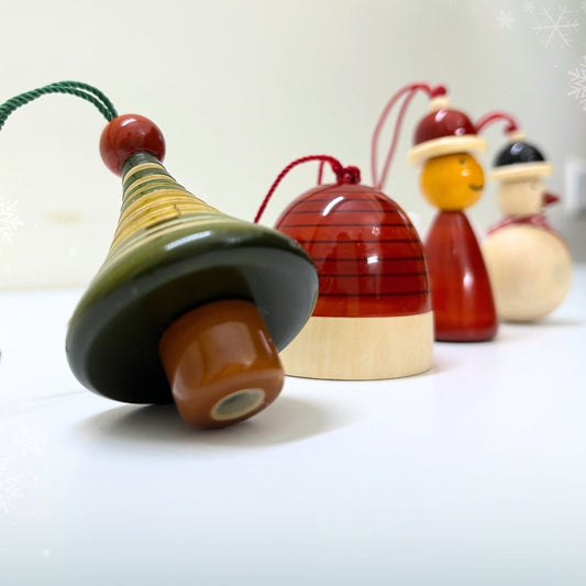 Handmade All Natural Wooden Decorative Ornaments(Set of 4)