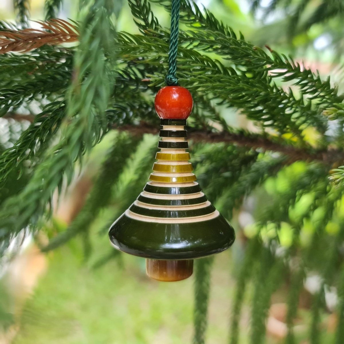 Handmade All Natural Wooden Decorative Ornaments(Set of 2)