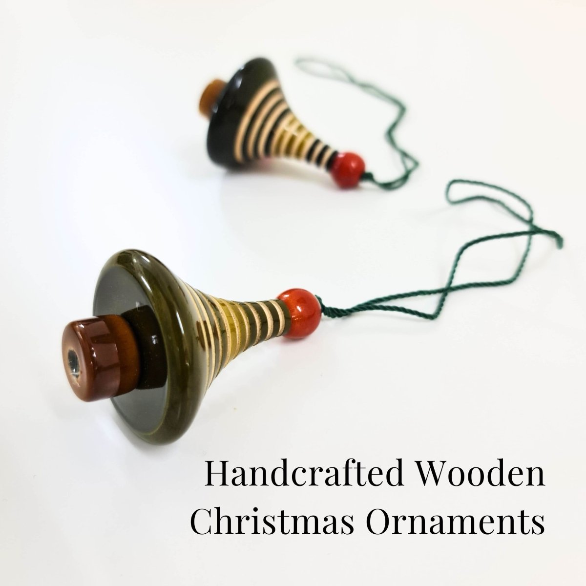 Handmade All Natural Wooden Decorative Ornaments(Set of 2)