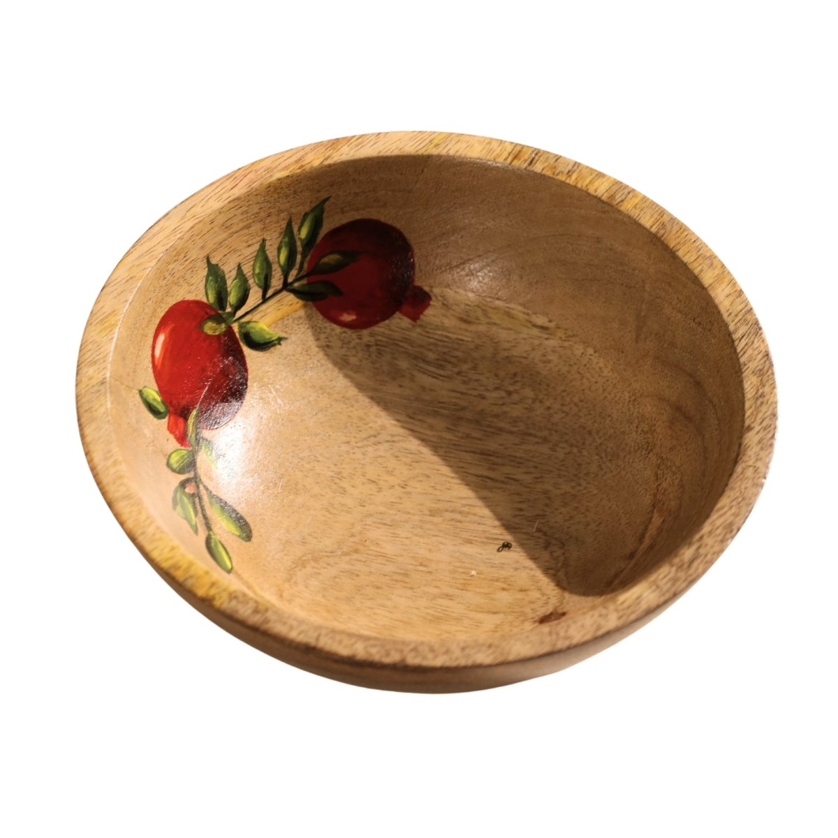 Handpainted Mango Wood Anar Salad Bowl | 2.5" Height x 8" Diameter