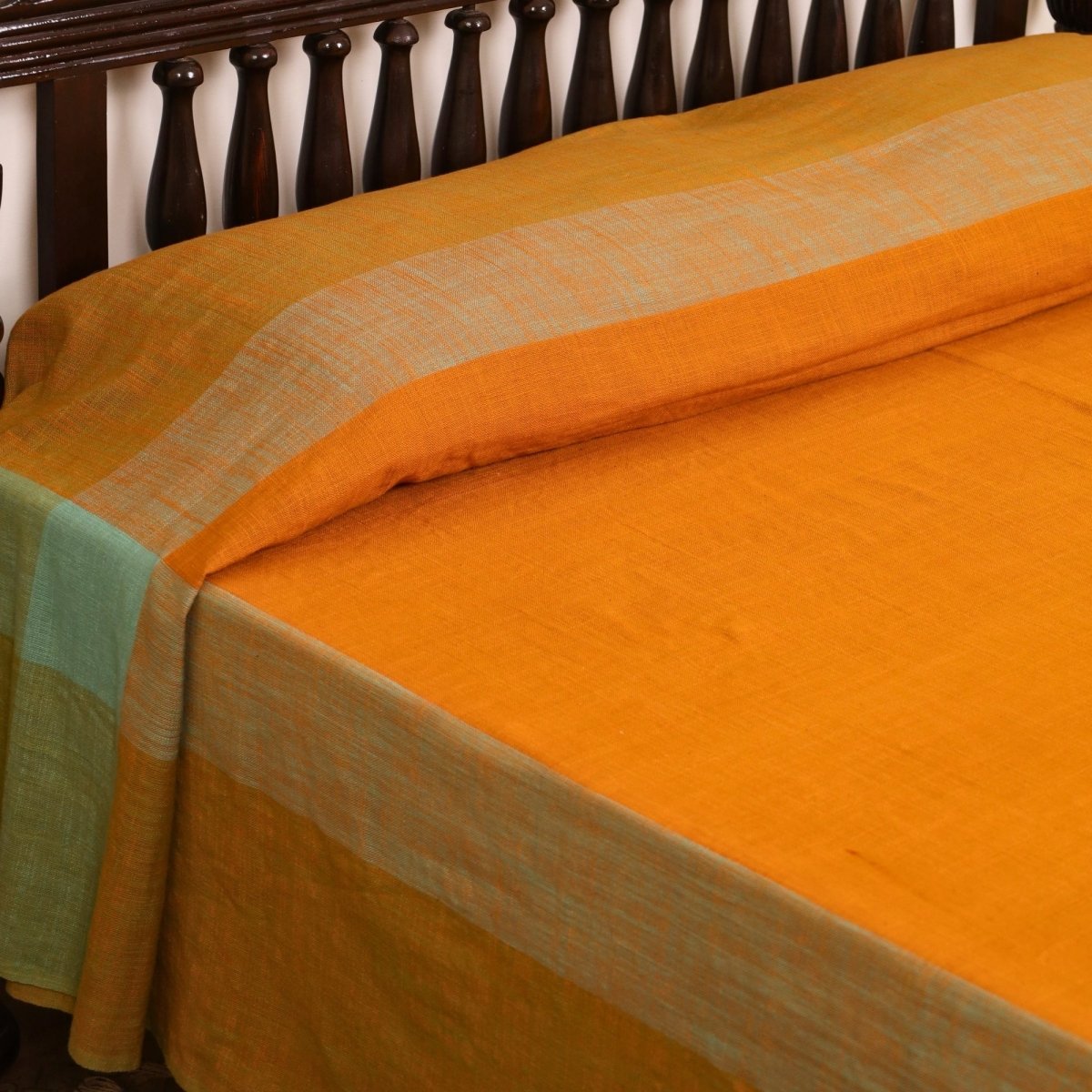 Honey Mustard Cotton Bed Cover | Marigold Collection