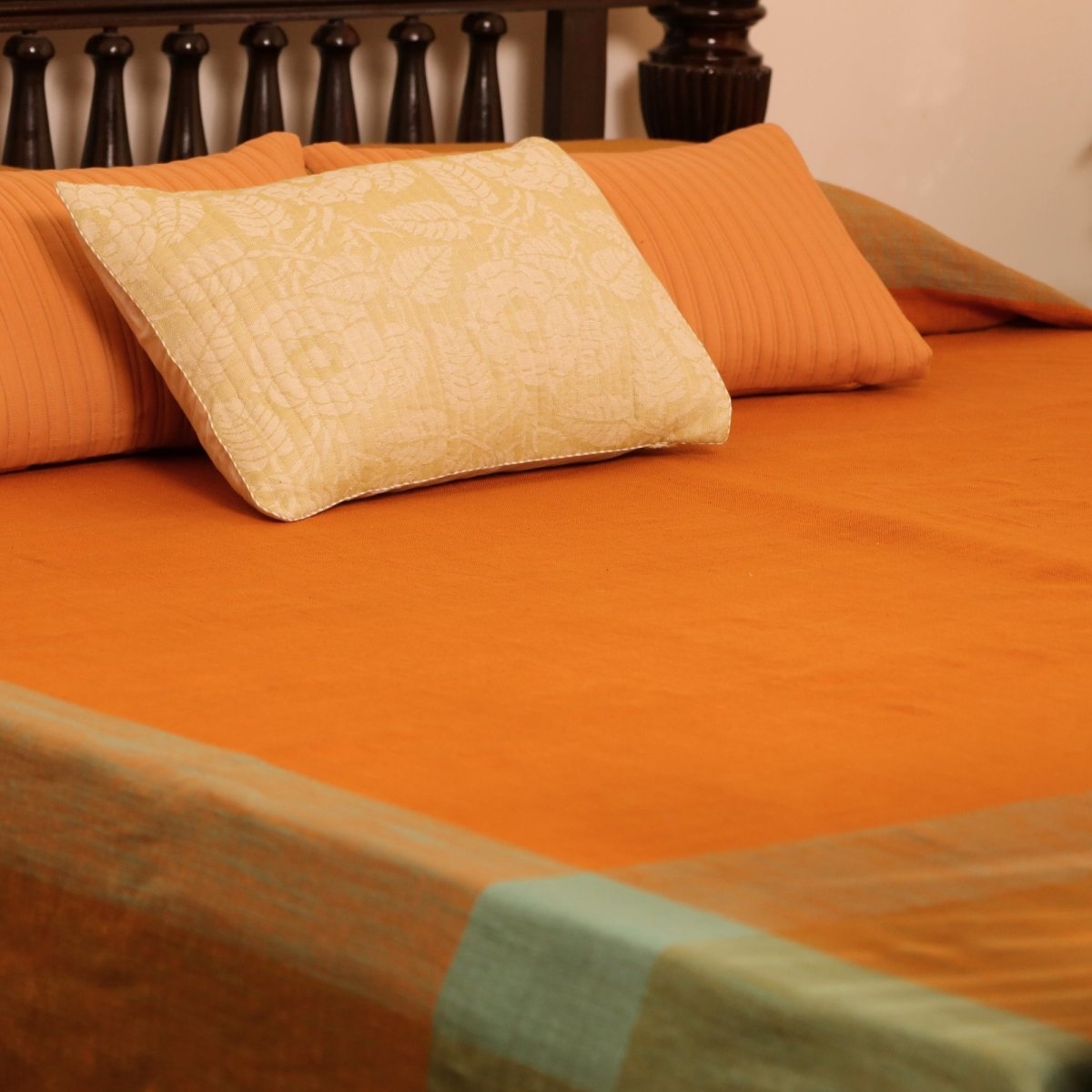Honey Mustard Cotton Bed Cover | Marigold Collection