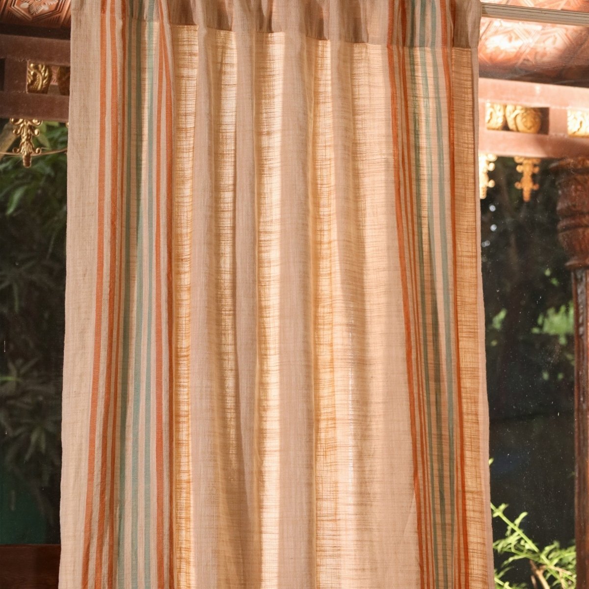 Ivory Cotton Door Curtain | Length 7ft | Marigold Collection