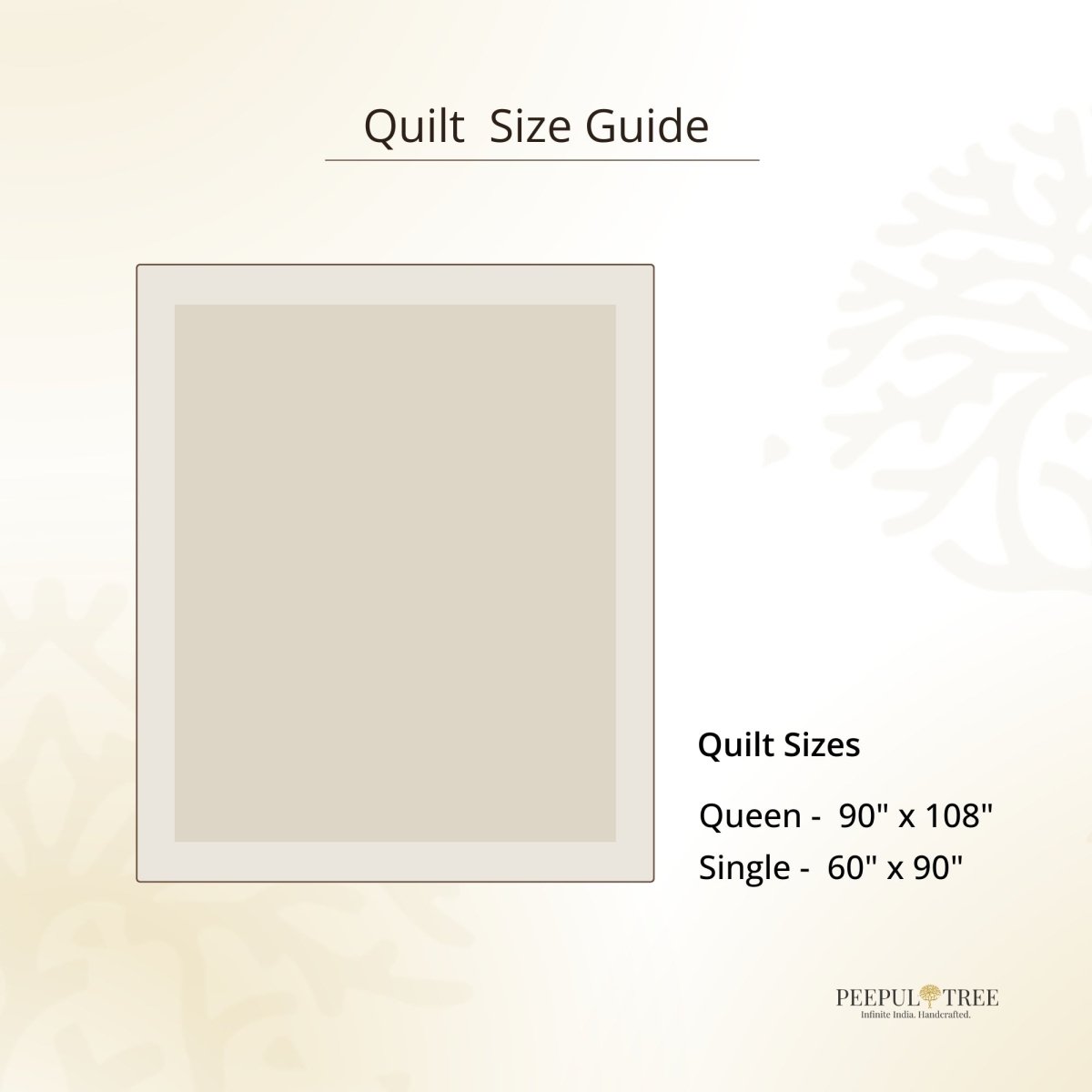 Ivory, Taupe and Mustard Fine Cotton Quilt | Marigold Collection