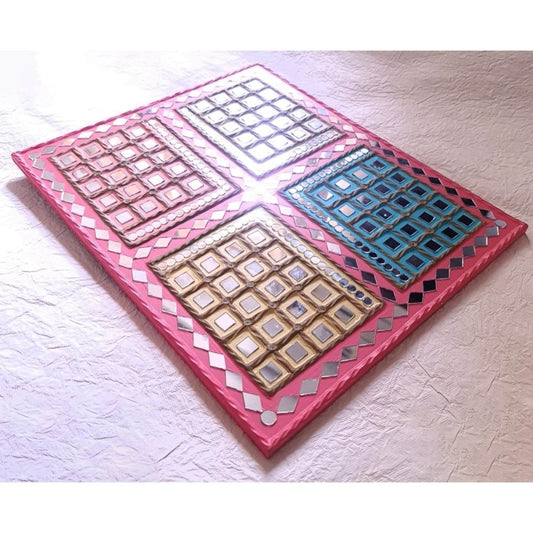 Multicolored handcrafted dazzle mud wall art, adding vibrancy and charm to your wall decor
