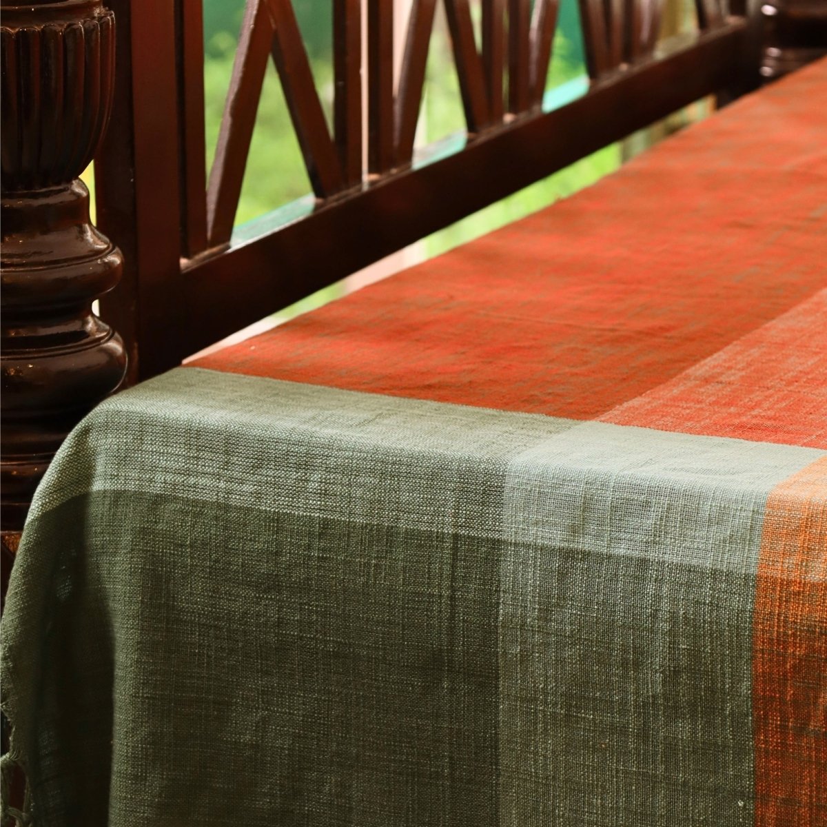 Marigold Rust Cotton Bed Cover | Marigold Collection