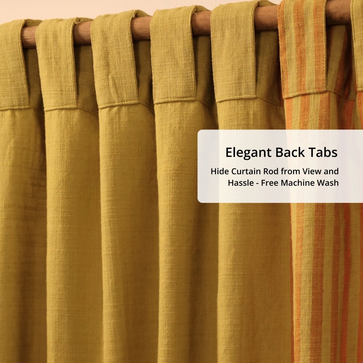 Matcha Green Cotton Door Curtain | Length 7ft | Marigold Collection