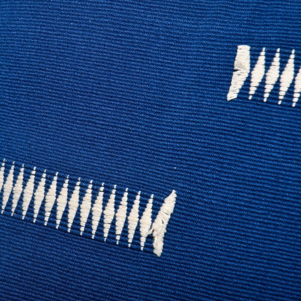 Contemporary Style: Indigo & White Lined Cushion Cover