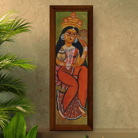 Original Hand-painted Kalighat Painting Kalash | Original Painting by a top traditional artist for your home