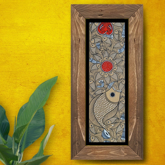 Original Hand-painted Kalighat Painting Matsya | Original Painting by a top traditional artist for your home