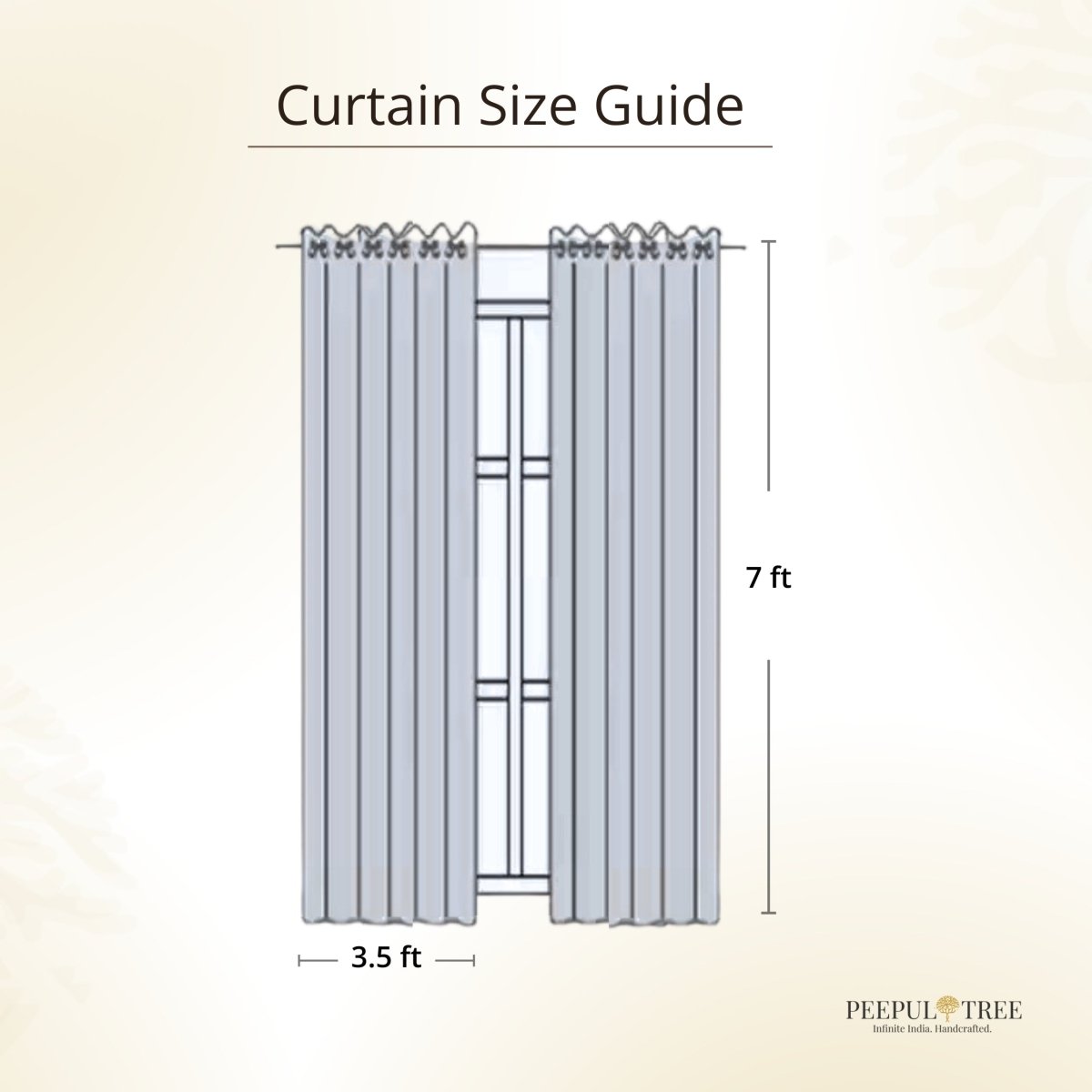 Pure Cotton Door Curtain in 7ft |  Ivory Maroon and Navy Blue | Gentle Machine Wash or Hand Wash | Chintz Collection