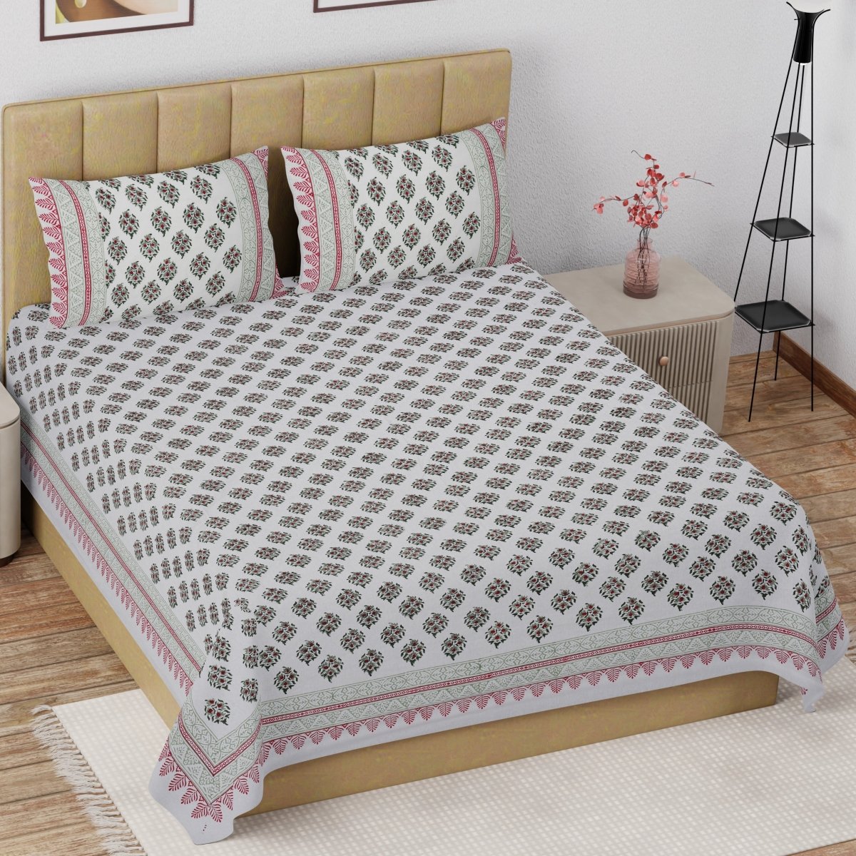 Pure Cotton Double Bed Sheet Handmade in India
