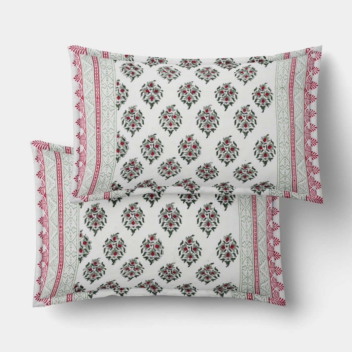 Pillow covers with Hand Printed Jaipur Blooms Pattern