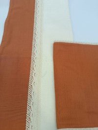 Rust and Off White Crochet Table Mats | Set of 2, 4, 6