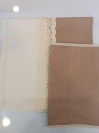 Taupe and Off White Crochet Table Mats | Set of 2, 4, 6