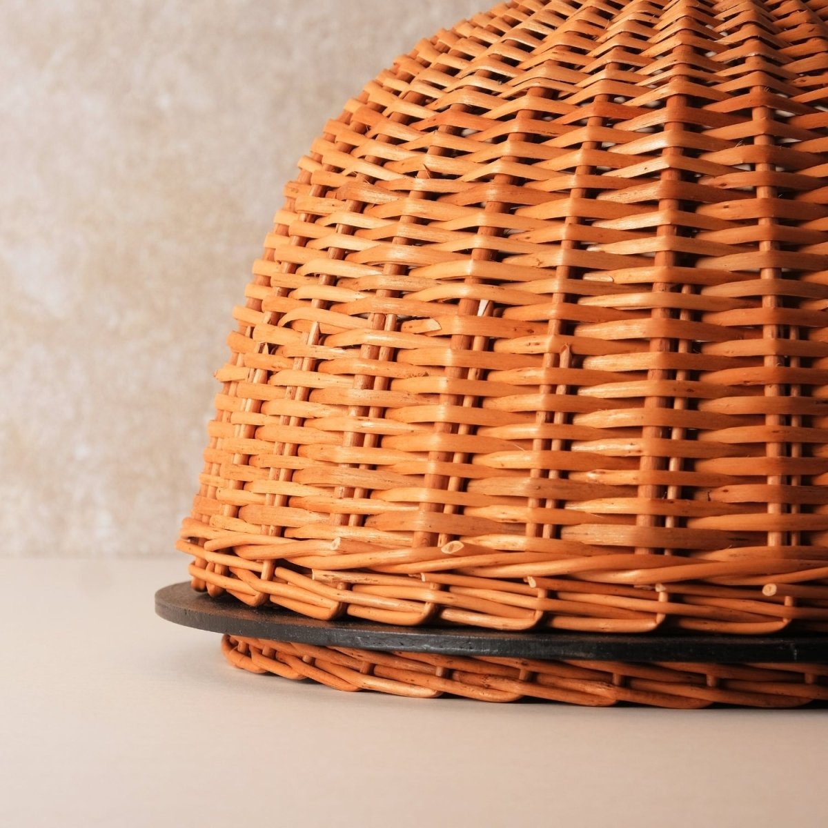 Wicker & Wood Serving Platter With Lid & 2 Tier Collapsable Fruit Basket Combo | Handcrafted in Kashmir
